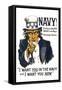 US Navy Vintage Poster - I Want YOU in the Navy-Lantern Press-Framed Stretched Canvas