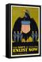 US Navy Vintage Poster - the Navy Is Calling-Lantern Press-Framed Stretched Canvas