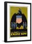 US Navy Vintage Poster - the Navy Is Calling-Lantern Press-Framed Art Print