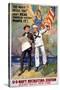 US Navy Vintage Poster - the Navy Needs You-Lantern Press-Stretched Canvas