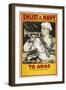 US Navy Vintage Poster - to Arms-Lantern Press-Framed Art Print