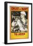 US Navy Vintage Poster - to Arms-Lantern Press-Framed Art Print