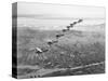 US Observation Planes Flying in Battle Formation-null-Stretched Canvas
