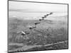 US Observation Planes Flying in Battle Formation-null-Mounted Photographic Print