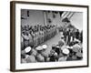 US Officers Line Deck of USS Missouri as Japanese Delegation Prepares to Sign Surrender Documents-Carl Mydans-Framed Premium Photographic Print