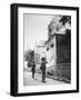 Us Paratrooper Fires into Church Steeple at Sainte Mere Eglise to Clear Enemy Sniper, 6th June 1944-null-Framed Photographic Print
