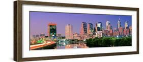 Us, Pennsylvania, Philadelphia Skyline, Night-null-Framed Photographic Print