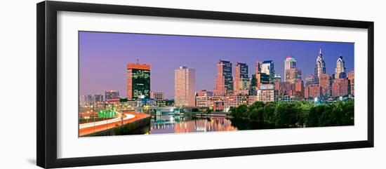 Us, Pennsylvania, Philadelphia Skyline, Night-null-Framed Photographic Print