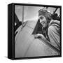 US Pilot at Midway Naval Base-Frank Scherschel-Framed Stretched Canvas