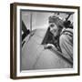 US Pilot at Midway Naval Base-Frank Scherschel-Framed Photographic Print