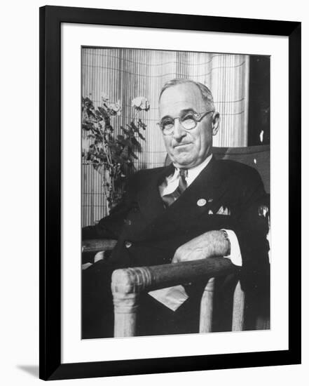 US Pres. Harry S. Truman at the Time of the United Nations Conference-null-Framed Photographic Print