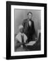 US President Abraham Lincoln at the White House in 1861 with Sojourner Truth-null-Framed Giclee Print