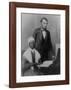 US President Abraham Lincoln at the White House in 1861 with Sojourner Truth-null-Framed Giclee Print