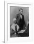 US President Abraham Lincoln at the White House in 1861 with Sojourner Truth-null-Framed Giclee Print