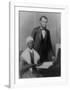 US President Abraham Lincoln at the White House in 1861 with Sojourner Truth-null-Framed Giclee Print