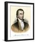 Us President James Monroe Portrait, with His Autograph-null-Framed Giclee Print