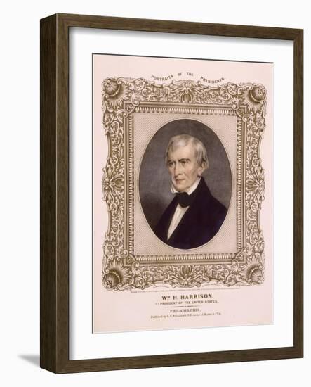 US president William Henry Harrison, 1846-Albert Newsam-Framed Giclee Print