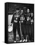 US Relay Team, Wilma Rudolph and Martha Hudson at Olympics-George Silk-Framed Stretched Canvas