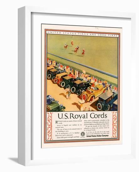 US Royal Cords, Magazine Advertisement, USA, 1924-null-Framed Premium Giclee Print