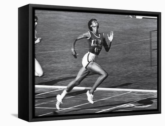US Runner Wilma Rudolph at Olympics-Mark Kauffman-Framed Stretched Canvas
