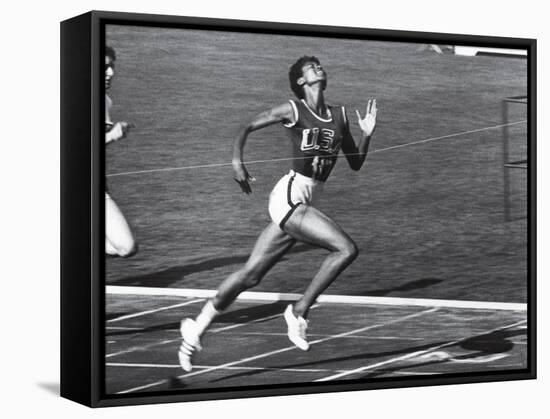 US Runner Wilma Rudolph at Olympics-Mark Kauffman-Framed Stretched Canvas