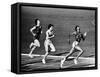 US Runner Wilma Rudolph Winning Women's 100 Meter Race at Olympics-Mark Kauffman-Framed Stretched Canvas