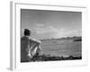 US Sailor Watching Navy Vessels on the Horizon-Carl Mydans-Framed Photographic Print