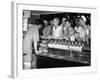 US Sailors Crowding around the Soda Fountain Aboard a Battleship-Carl Mydans-Framed Premium Photographic Print