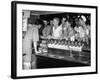 US Sailors Crowding around the Soda Fountain Aboard a Battleship-Carl Mydans-Framed Premium Photographic Print