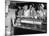 US Sailors Crowding around the Soda Fountain Aboard a Battleship-Carl Mydans-Mounted Premium Photographic Print