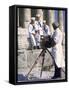 US Sailors Taking Photo at Greek Ruins-John Dominis-Framed Stretched Canvas