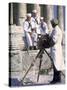 US Sailors Taking Photo at Greek Ruins-John Dominis-Stretched Canvas