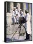 US Sailors Taking Photo at Greek Ruins-John Dominis-Framed Stretched Canvas