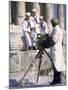 US Sailors Taking Photo at Greek Ruins-John Dominis-Mounted Photographic Print