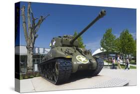 Us Sherman Tank, Airborne Museum, Sainte Mere Eglise, Normandy, France-Walter Bibikow-Stretched Canvas