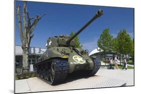 Us Sherman Tank, Airborne Museum, Sainte Mere Eglise, Normandy, France-Walter Bibikow-Mounted Photographic Print