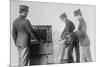 Us Signal Corps Works With Wireless In the Field-null-Mounted Art Print