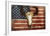 US Skull Flag-Jace Grey-Framed Art Print