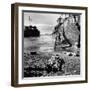 US Soldier Descending Towards Australian Serviceman Killed by Japanese Air Raid Attacks-Myron Davis-Framed Photographic Print