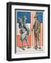 Us Soldier Shaking Hands with a French Soldier, America's Entry into World War One, 1919-null-Framed Giclee Print