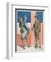 Us Soldier Shaking Hands with a French Soldier, America's Entry into World War One, 1919-null-Framed Giclee Print