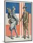 Us Soldier Shaking Hands with a French Soldier, America's Entry into World War One, 1919-null-Mounted Giclee Print