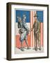 Us Soldier Shaking Hands with a French Soldier, America's Entry into World War One, 1919-null-Framed Giclee Print