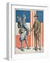 Us Soldier Shaking Hands with a French Soldier, America's Entry into World War One, 1919-null-Framed Giclee Print