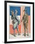 Us Soldier Shaking Hands with a French Soldier, America's Entry into World War One, 1919-null-Framed Giclee Print