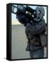 US Soldier Wearing MOPP-4 Anti Chemical Suit and Aiming Stinger Missile Perched on Shoulder-null-Framed Stretched Canvas