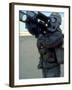 US Soldier Wearing MOPP-4 Anti Chemical Suit and Aiming Stinger Missile Perched on Shoulder-null-Framed Photographic Print