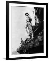 US Soldiers Standing Guard on a Troop Train-Myron Davis-Framed Photographic Print