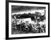 US Soldiers Unload Supplies from Coast Guard Manned Landing Craft Along Futatsune Beach-null-Framed Photographic Print
