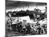 US Soldiers Unload Supplies from Coast Guard Manned Landing Craft Along Futatsune Beach-null-Mounted Photographic Print